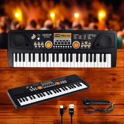 just97 49-Keys Musical Keyboard Piano with Mic for Kids Analog Portable Keyboard_A736-picture-30
