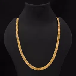 oriyoway 1 gram High Quality Indian Polished “20” Inches Gold Chain for Men and boy Gold-plated Plated Copper Chain image 3