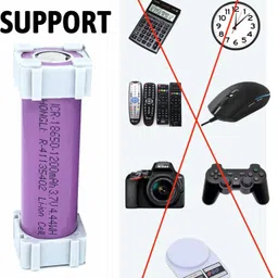 i-birds enterprises High quality Rechargeable Lithium Ion 18650 Cell 3.7V 1200mAh 3C DIY Charging Power Bank and Camera, Neckfan, F95 Fan, Mic etc (not AAA or AA) Power Supply with Cell Spacer Holder Battery image 3