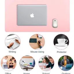 Dhruv Mart Leather Desk Pad Protector,Mouse Pad,Office Desk Mat, Non-Slip PU Leather Desk Blotter,Laptop Desk Pad,Waterproof Desk Writing Pad for Office and Home Mousepad image 4