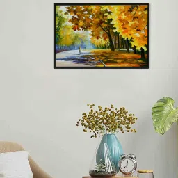 art street Nature Blessings Multicolour Synthetic Wood Framed Canvas Wall Painting image 1