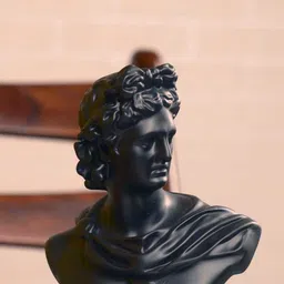 casacraft from pepperfry Apollo Greek Statue Resin Artefact In Black (Black) image 3