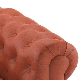 urban ladder create Winchester 1 Seater Leatherette Sofa in Tan Colour image 3