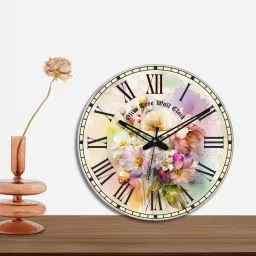 olive tree Feliz Multicolour Engineered Wood Wall Clock image 2