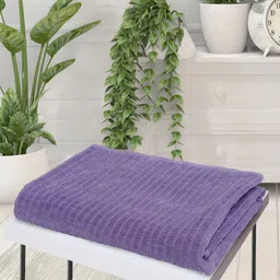 Creeva Purple Textured 400 GSM Pure Cotton Soft Hand Towel-image-10