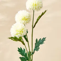Home Centre White & Green Chrysanthemum Artificial Flower image 2