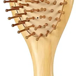 vidhmahi Wooden Bamboo Oval Paddle Hair Brush | Detangling & Scalp-picture-21