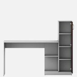 a globia creations Guide Writing Table In Frosty White & Dark Brown Finish image 5