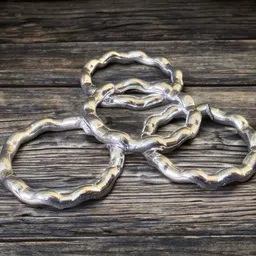 jottajoy BOLD PLAIN TOERING HAND CRAFTED GERMANSILVERS Brass Toe Anklet image 2