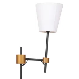 lal10 Twilight White Fabric Shade Novelty Floor Lamp With Metal Base By Lal1 image 4