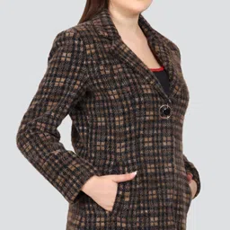 young club classic Women Striped Single Breasted Casual, Formal Blazer-picture-24