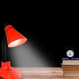 SPARK WORLD Red Acrylic Contemporary Bell Shaped Table Lamp image 4