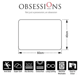 OBSESSIONS Red Solid Galaxy Anti-Skid Bath Rug image 5