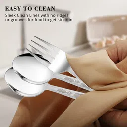 troozy Jessica Cutlery Set with Stand Holder for Spoon and Fork Stainless Cutlery Set Stainless Steel Cutlery Set image 5