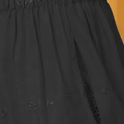 fambee Women Relaxed Black Viscose Rayon Trousers image 3