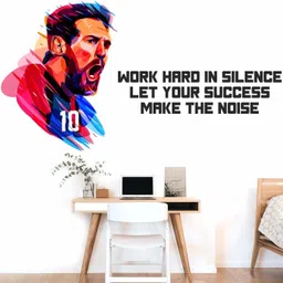 decor hubb 55 cm Lionel Messi-Let Your Success Make The Noise-Football-Motivational-Inspirational-Quotes-Wall Sticker'(PVC Vinyl - 100cm X 55 cm) Self Adhesive Sticker-picture-10