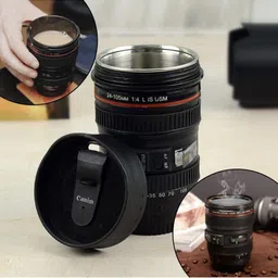 caniam Camera Lens Shaped Coffee Stainless Steel Coffee Mug image 2