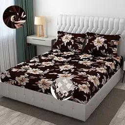 alcotex Cotton Double Flat 240 TC Abstract Bedsheet image 3