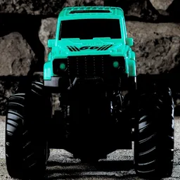 paper moon Friction Powered Off-Roading Monster Truck Car Toy - Green image 2