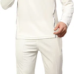 trenz Men White Cricket Dress Full Sleeves T-Shirt & Lower Solid Men Track Suit-picture-11