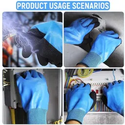 donizard 220V Resistance Non-slip Safe Electrical Multi Purpose Gloves Nitrile, Nylon Safety Gloves image 5