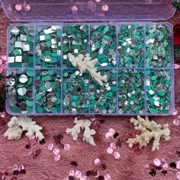 aura craft 12 Shape 1200 Pieces White Mirror Kit For Lippan Art and Craft Work-picture-17