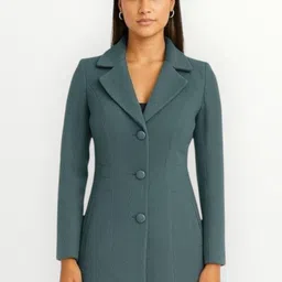 pepzo Women Solid Double Breasted Casual Blazer-picture-39