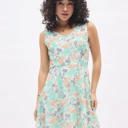 dressberry Women A-line Green Mini/Short Dress-picture-12