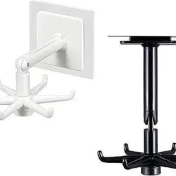 shrey Wall mounting Self Adhesive 360 Degree Rotating Hook for Hanging(Pack of 1)1.74 Hook 6 image 2