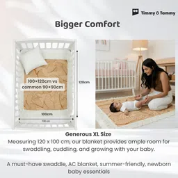 timmy & tammy Floral Crib Dohar for Mild Winter image 3