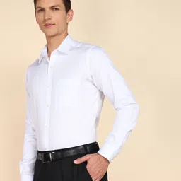 raymond Men Slim Fit Solid Formal Shirt image 3