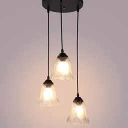 decorativeray Naples Transparent Glass Cluster Hanging Light image 3