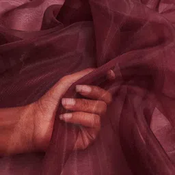 ramiv vastra Unstitched Organza Multipurpose Running Fabric Solid image 2