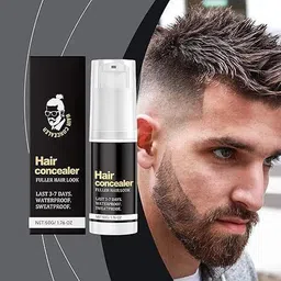 klencare Black Hair Concealer Root Touch-Up for Men & Women Temporary Grey Coverage(50ml) , black image 4