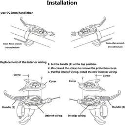 keycraze Shifter 3x7 Speed Shifter Brake Lever Set 21 Speed Bike Gear Shifter Bicycle Brake Disk image 4