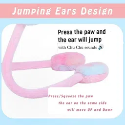 winity Cute jumping rabbit with chuchu sound boys earmuffs for kids girls (4 to14years) Ear Muff image 5