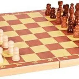 movex Morex Handmade (15x15Inch) Wooden Foldable Chess Board Set with 32 Pieces Educational Board Games-picture-36