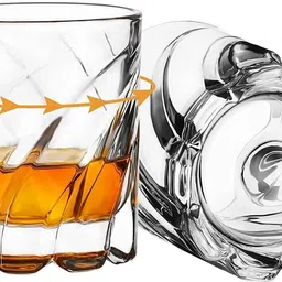 niya trendz ROTABLE 2PC WHISKY GLASS Glass Set Whisky Glass image 1