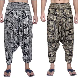 viku Printed Cotton Men Harem Pants image 1