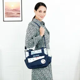 1st step Smart, Multi-Functional Waterproof Handbag with Shoulder Strap for Mother Travel Diaper Bag image 4