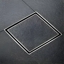 spazio Floor Stainless Steel Push Down Strainer image 1