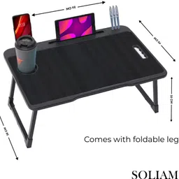 soliam Foldable multipurpose Table Wood Portable Laptop Table Wood Portable Laptop Table image 4