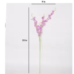 casacraft from pepperfry Purple Fabric Orchid Flower Sticks Artificial Flowers image 3