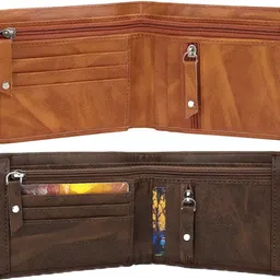 fabacle Men Trendy, Casual Brown, Tan Artificial Leather Wallet image 2