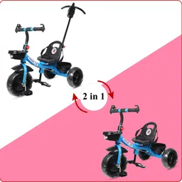 stepupp STP G LIGHT BLUE HANDLE FRONT AND BACK BASKET FOR TODDLERS-05 Tricycle image 2