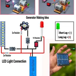 symfonia olar, DC Motor & All Necessary Experimental Electronic Science Kit For Student image 3