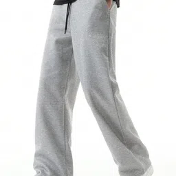 dockstreet Men Solid Grey Track Pants image 4