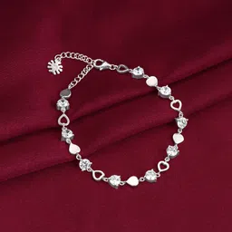 giva Sterling Silver Zircon Rhodium Bracelet-picture-27