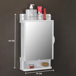 istar Bathroom Mirror Cabinet & Accessories/Organizer/Storage(pack of 1) Acrylic Wall Shelf image 4