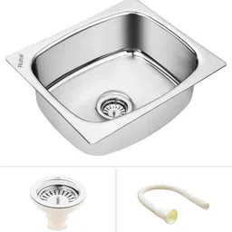 ruhe Premium Stainless Steel | Including - Sink Coupling and PVC Waste Pipe Vessel Sink image 2